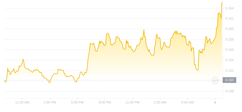 Le dernier prix du Dogecoin à 09h00 le 5 novembre 2024