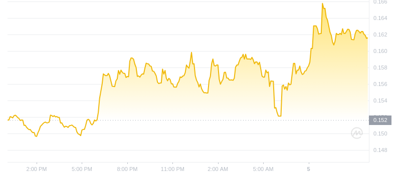 Le dernier prix du Dogecoin à 12h00 le 5 novembre 2024
