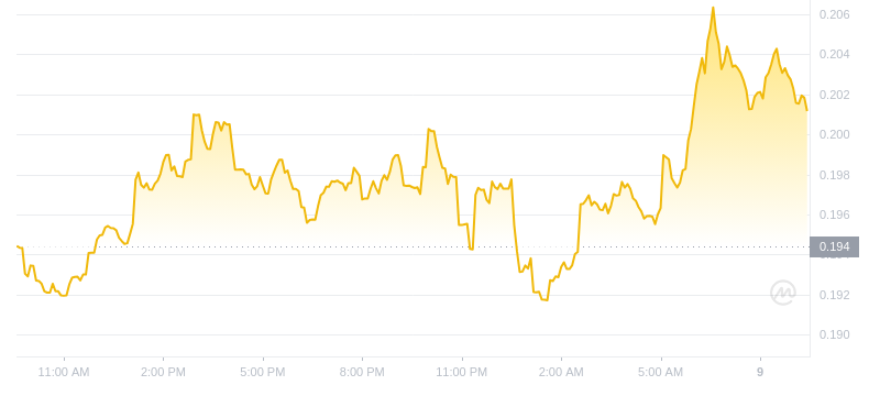 2024년 11월 9일 09:00의 Dogecoin 최신 가격