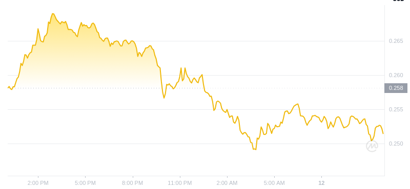 2025年2月12日、11:00 Dogecoin最新価格