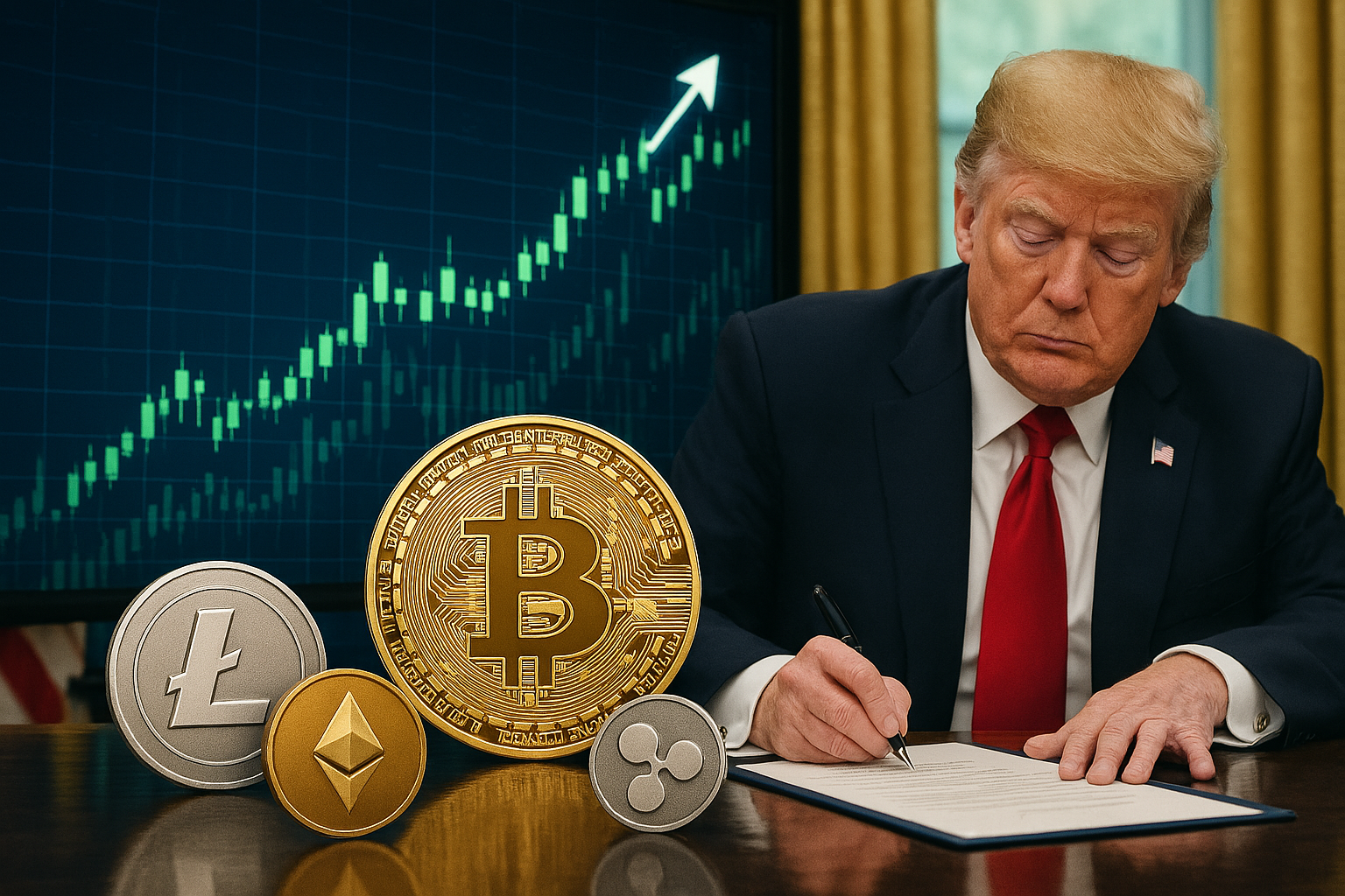 Le marché de la crypto-monnaie augmente après les coupes tarifaires de Trump