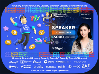 Bitget Exchange Cracy Chen, Blockhain Forum, écrit par Sergei Khitrov | Aleksei Dolgikh par Blockchain Life 2025, équipe à Dubaï, Moscou, Russie