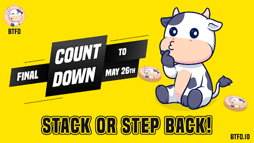 Malheureusement, n'achetez pas de floki dès que possible? La pré-vente de la pièce BTFD est fermée pour le 26 mai à 0,0002 $ - avant de disparaître.