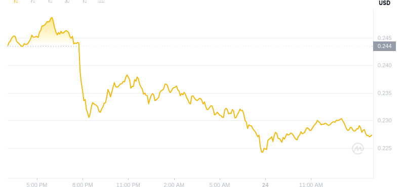 24. Mai 2025, 15:00 DogEcoin neuester Preis