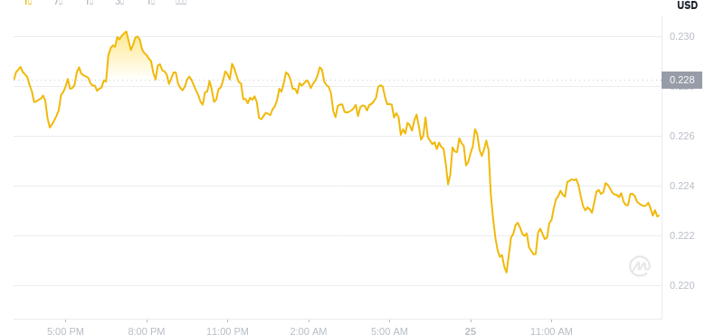 May 25, 2025 at 15:00 Dogecoin latest price