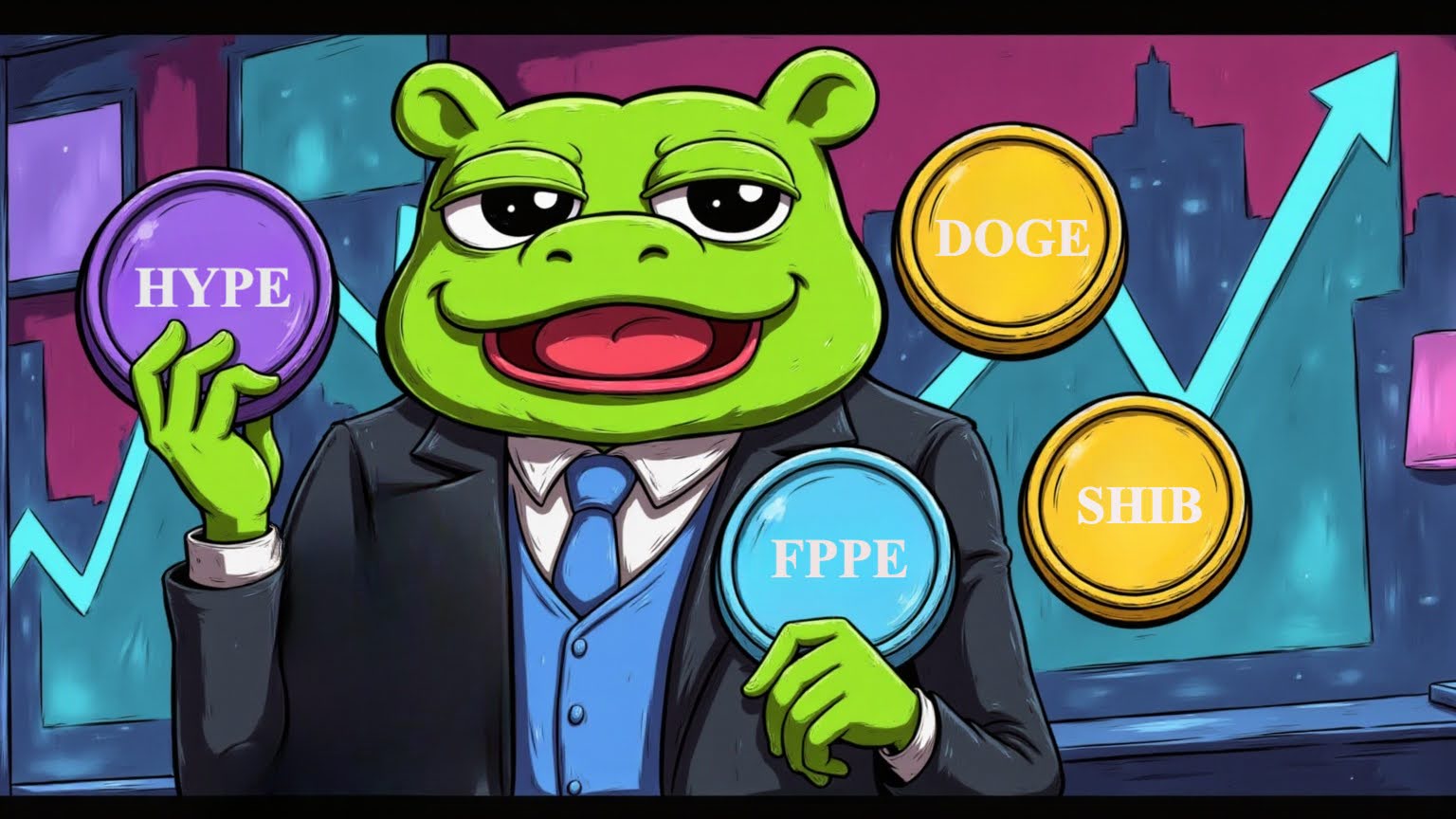 Top 4 Potentiels élevés avec la praticité et le battage médiatique: superfluide, floppypepepe, shiba inu et dogécoin