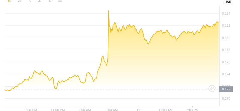 2025年7月10日，17:00 Dogecoin最新价格