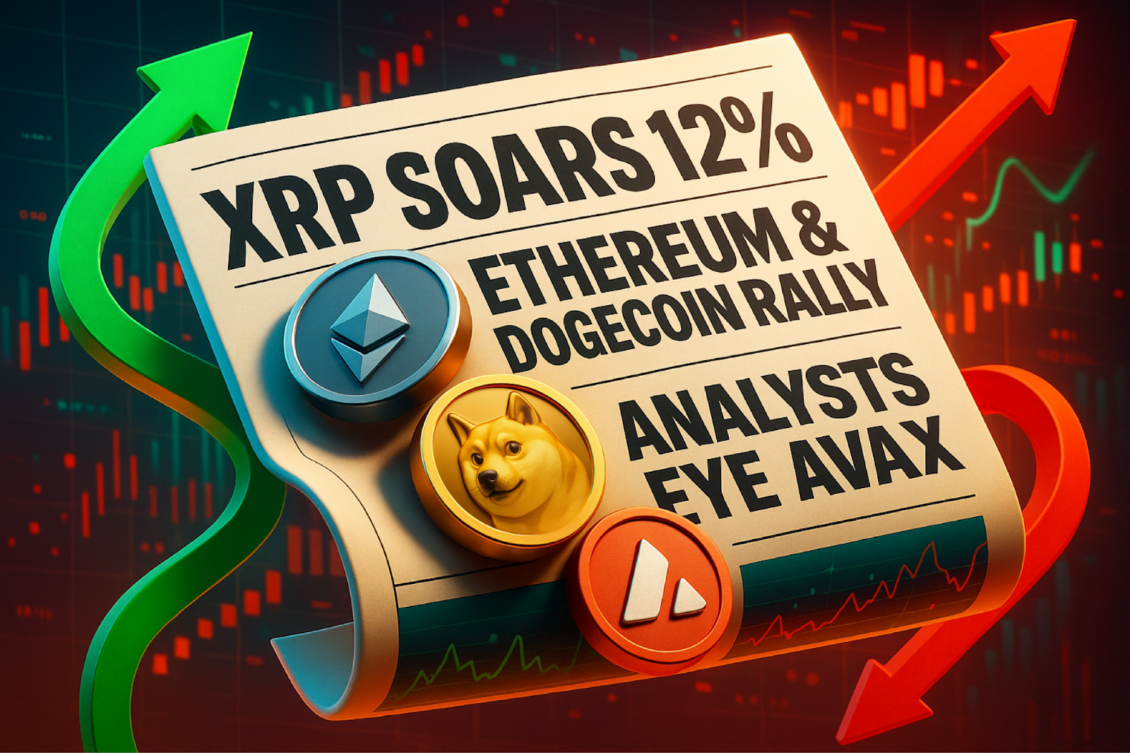 Ethereum and Dogecoin Rally、XRPの12%のジャンプ - 専門家は、ウォッチリストを購入するために最高のAltcoinsにAvaxを追加します