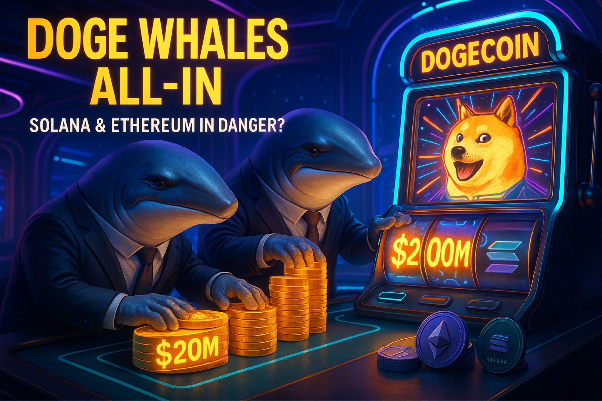 DogEcoin Wale mit 200 Millionen US -Dollar gestapelt - um Solana und Ethereum zu übertreffen?