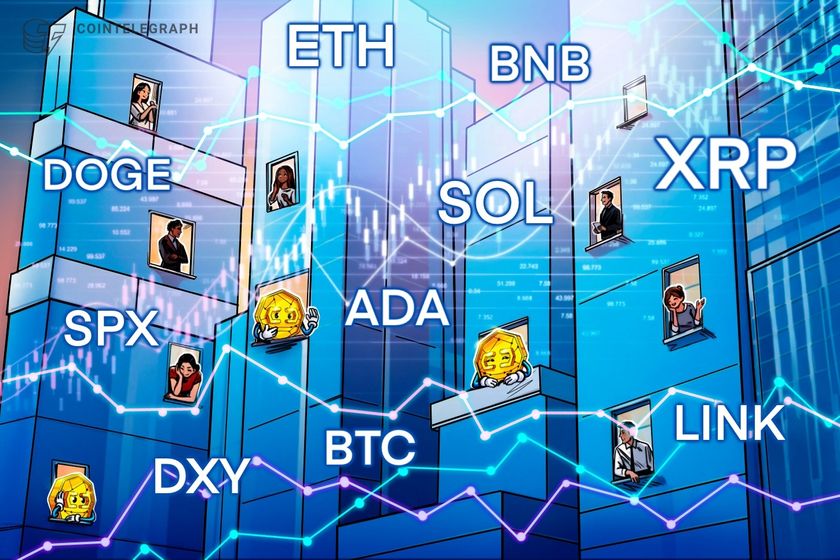 Preisprognose 9/1: SPX, DXY, BTC, ETH, XRP, BNB, SOL, DOGE, DOGE, ADA, Links