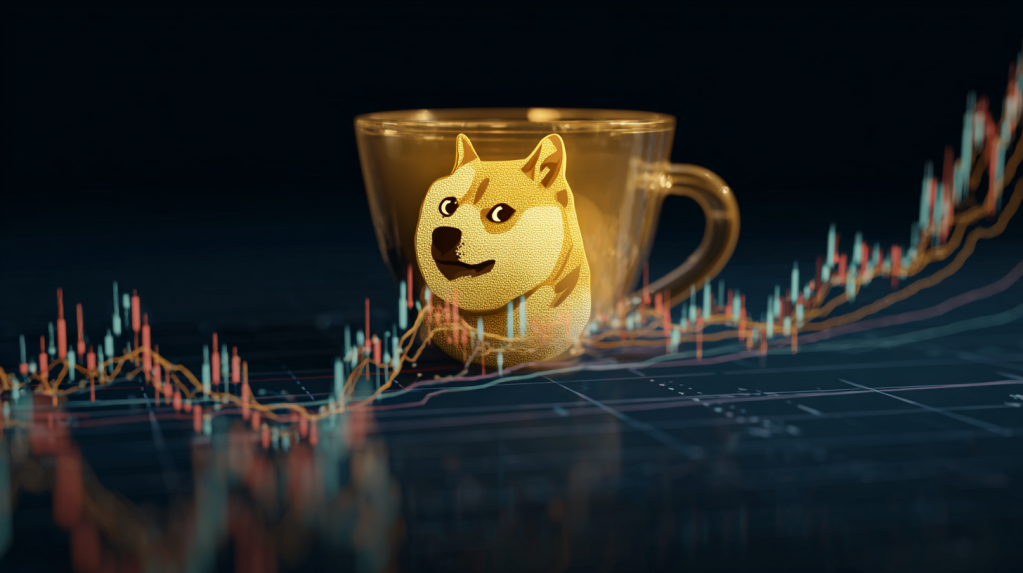 Dogecoin bildet Tasse und handelt das Muster und zielte auf 0,47 USD und höher