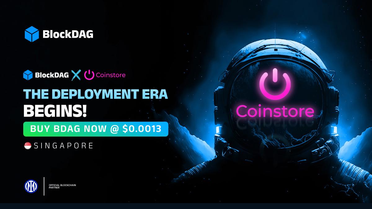 Blockdags 3.200% ROI von Blockdag repräsentiert den Top 50 Cryptocurrency -Status, DOGES $ 0,225 Support & SEIs neutrales Diagramm dahinter