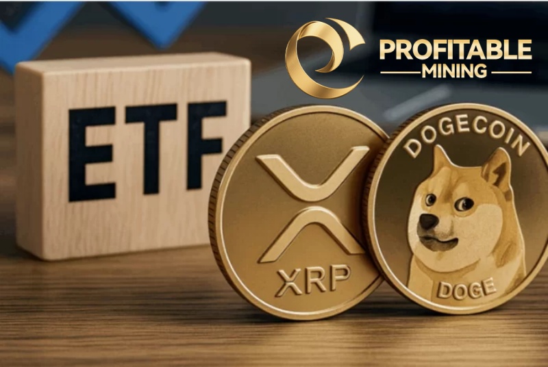XRP and DOGE ETFs surge after launch, with investors flocking to ProfitableMining to earn $3,500 a day.