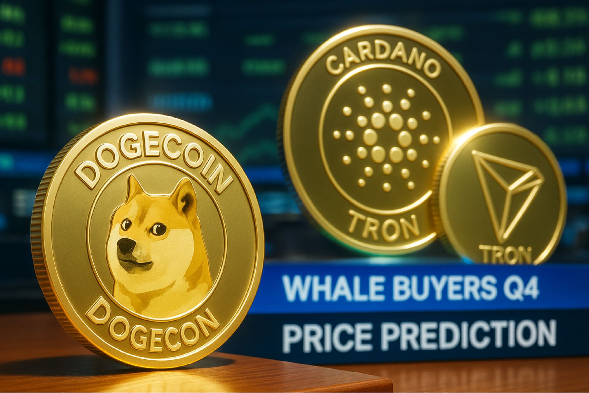 Dogecoin Price Prediction: Can DOGE Reach $1 as Cardano and TRON Attract Whale Buyers Ahead of Q4?