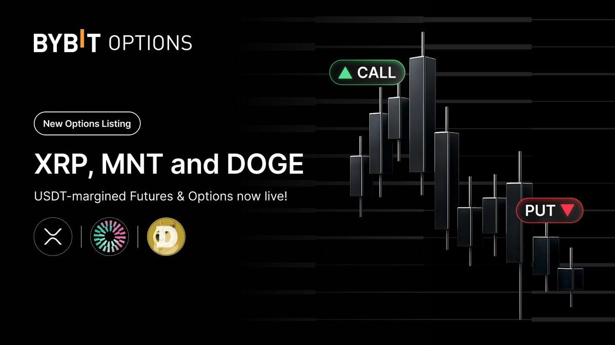 Bybit Expands Derivatives Suite with XRP, MNT, and DOGE Options Contracts (22 Oct)