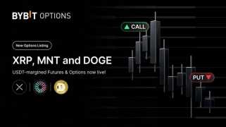 Bybit Expands Derivatives Suite with XRP, MNT, and DOGE Options Contracts