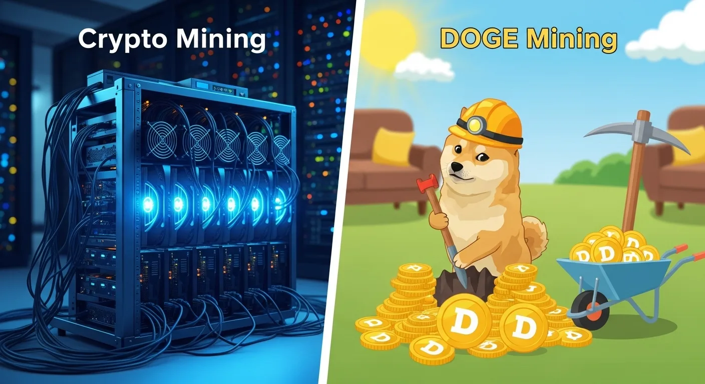 DOGE-Mining, Krypto-Mining und Werbegeschenke: Was ist los?