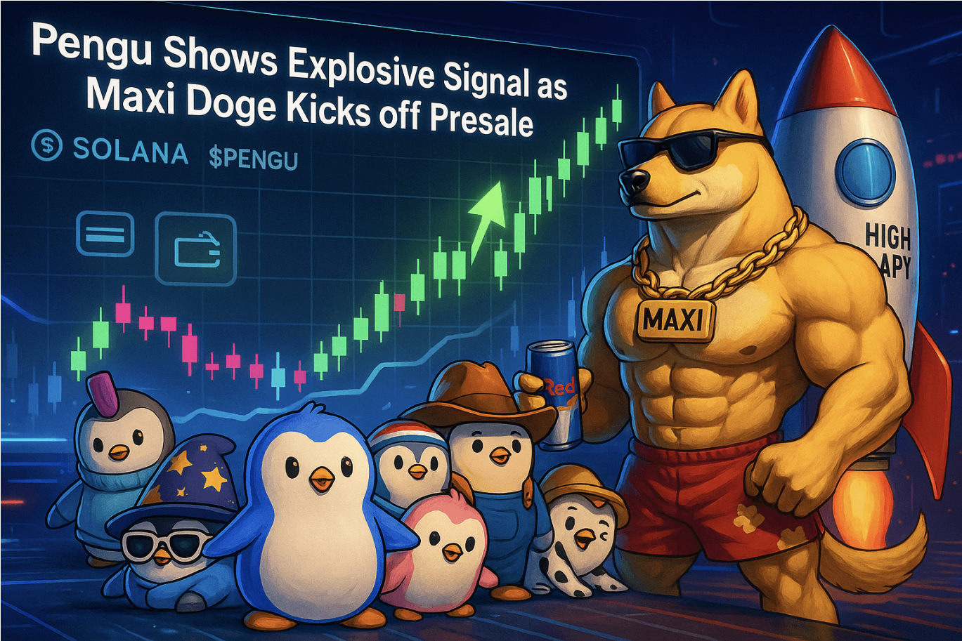 Pengu Flashes＆Doge Flex：Memecoinsは$ Pengu＆$ Maxiのようなものですか？