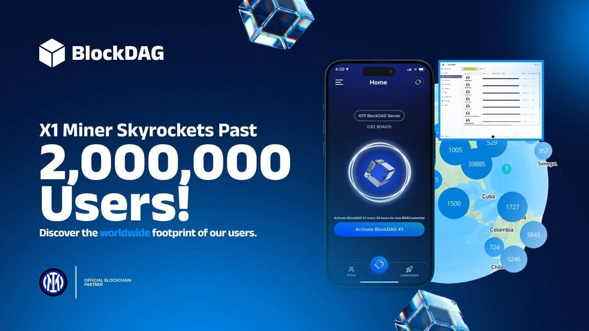 BlockDagのX1 Miner App Shocks Crypto World：2M+ユーザーとカウント！