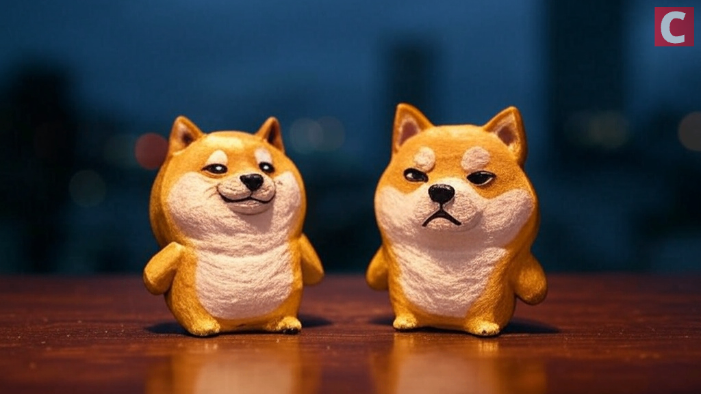 模因硬幣，狗狗幣和什巴inu，儘管在更廣泛的加密貨幣市場中越來越積極的情緒，但仍面臨更正